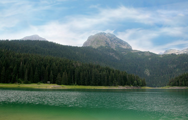 Black Lake, Zablijak, Montenegro. Glacial lake located on the Mount Durmitor within the Durmitor National Park, Montenegro