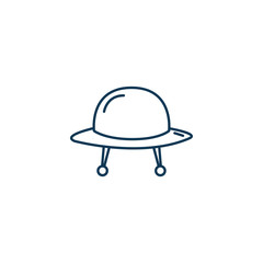 spaceship line style isolated icon