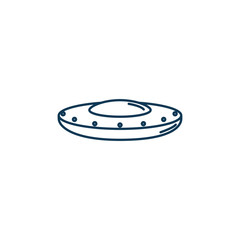 space ufo line style icon