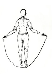 rope skipping sports lifestyle hand drawn illustration,art design