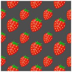 Vector strawberry seamless pattern. Background design for tea, juice,   sweets and candy with strawberry filling, farmers market. Best for textile,wrapping paper.