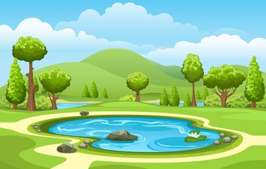Small garden lake