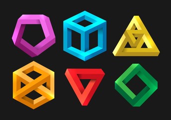 Simple 3d impossible shapes