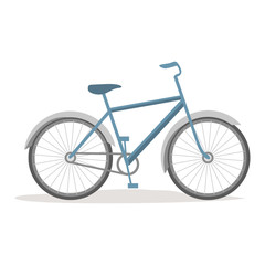 Fototapeta na wymiar Blue bicycle isolated on white background