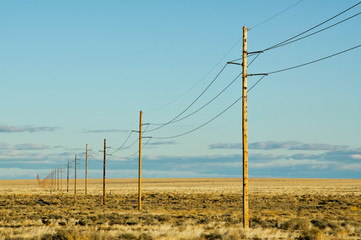 Obraz premium Power Pylons and Electricity transmission wires