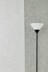 minimalist gray scale photograph of lampara