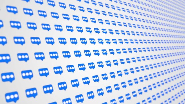 Message icons social media network pattern animated background