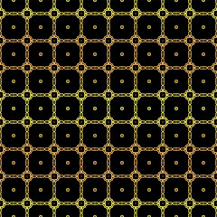 Luxury seamless Lace Geometric Ornament. Vector illustration. Black, gold color