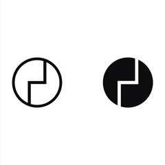 Abstract initial letter PD logo design template