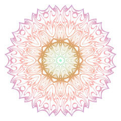 Floral decorative mandala. Spring style. Vector illustration