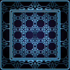 Obraz premium Decorative print with geometric pattern. Vector illustration