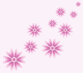 Pink floral pattern for greeting cards