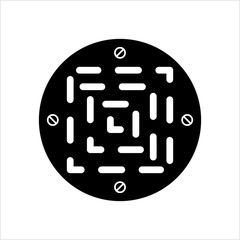 Drain Hole Grille Icon, Sink Grille Icon