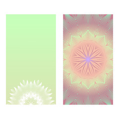 Two card with spring floral ornament. Vector illustration. For invitation