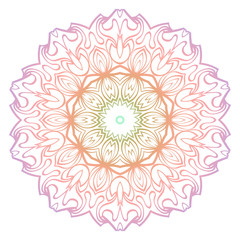 Floral decorative mandala. Spring style. Vector illustration