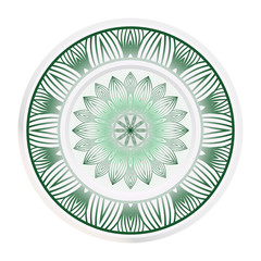Creative round border and floral mandala ornament. Vector illustration