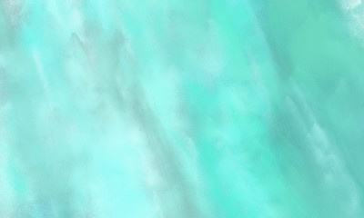 beautiful grungy brushed background with colorful sky blue, pale turquoise and medium turquoise painted color