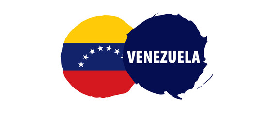 Fototapeta premium Venezuela flag, vector illustration on a white background