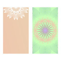 Two card with spring floral ornament. Vector illustration. For invitation