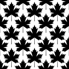 Maple Leaf Icon Seamless Pattern
