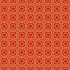 Modern Stylish Geometry Seamless Pattern Art Deco Background. Luxury Texture For Wallpaper, Invitation. Vector Illustration. Red gold color