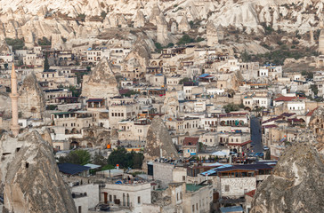 Fototapeta na wymiar Beautiful landscape of the city of Cappadocia, Turkey