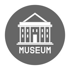 Museum building icon. Vector illustration.