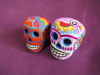 Handmade skeletal goods, Souvenirs that I bought at local market in Oaxaca, Mexico