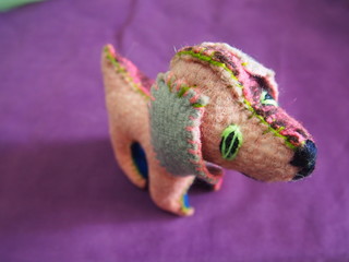 Handmade dolls made of wool, Souvenirs that I bought at local market in San Cristóbal de Las Casas, Mexico