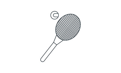 Tennis icon tennis ball icon tennis racket symbol vector image