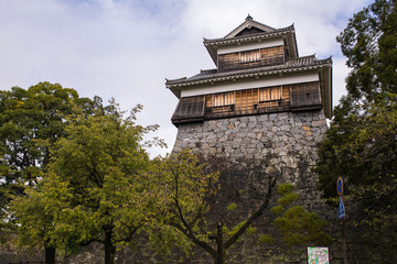 Kumamoto castle after earthquake, Kumamoto Prefecture, Japan 2016