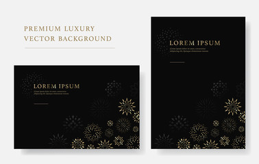 Luxury golden and black vector background
