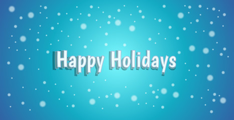 Naklejka na ściany i meble Happy Holidays vector illustration with snowfall.