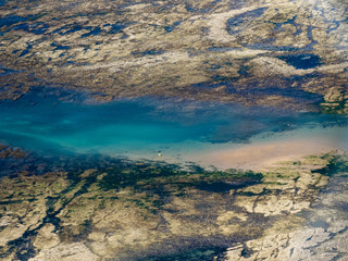 vue aérienne de la côte sur l'île d'Oléron en France
