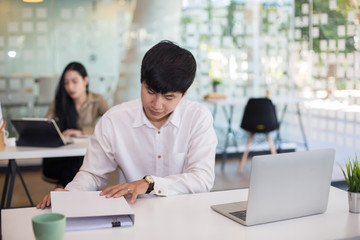 Designer girl or Programmer drawing website UX layout app development