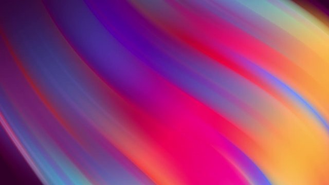 Gradient of rainbow colors are cyclically shifting in loop. It is 4k beautiful abstract background with seamless looping animation for holiday presentations or trendy stuff in motion design style.
