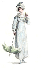 Woman in old fashion dress - 303485252