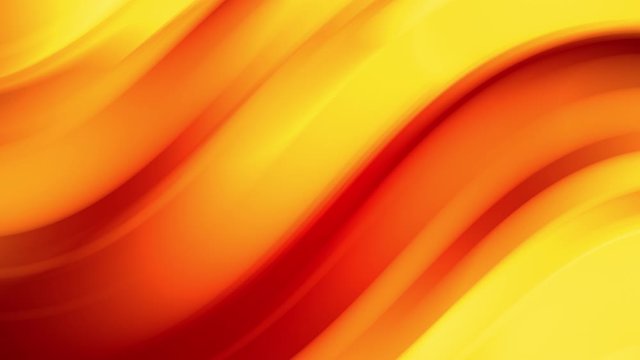 A red yellow gradient of a bright fire color changes slowly and cyclically. 4k smooth seamless looped abstract animation. 3d render of curved lines. 58