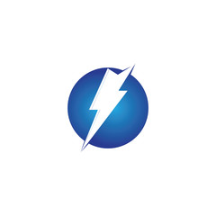 lightning thunder bolt electricity logo design template
