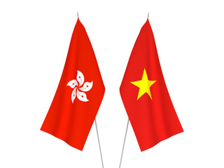 Vietnam and Hong Kong flags
