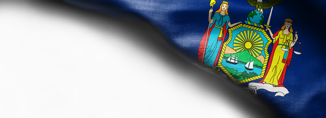 Obraz na płótnie Canvas Fabric texture of the New York Flag - Flags from the USA