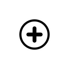 Plus icon, plus vector design symbol