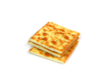 Crackers isolated on a white background