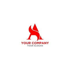 Red SA Logo Design Vector
