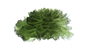 czech moldavite isolated