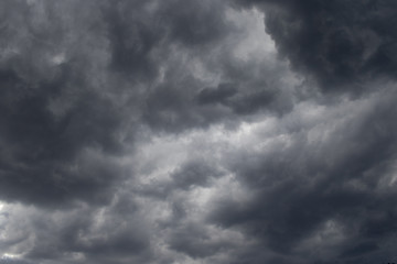 Grey threatening thunder storm clouds image for background use image with copy space