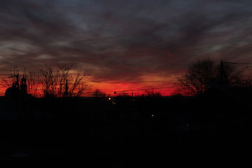 Fototapeta premium zachód słońca z chmurami