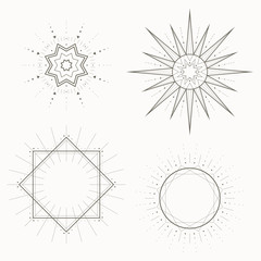 Geometric pattern, Art Deco, modern style.Strict forms, vector illustration