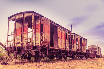 Plakat old steam train