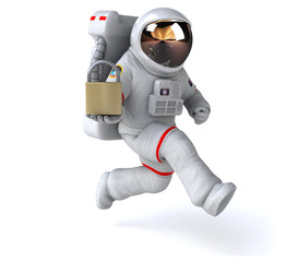 Fun astronaut - 3D Illustration